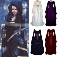 Medieval Womens Vintage Dress Victorian Renaissance Gothic Costume Dress Gown