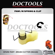 SPARE PART BG328 : STARTER PAWL W/SPRING & CLIP BRUSH CUTTER MESIN RUMPUT PARTS T328 FR3000 3001