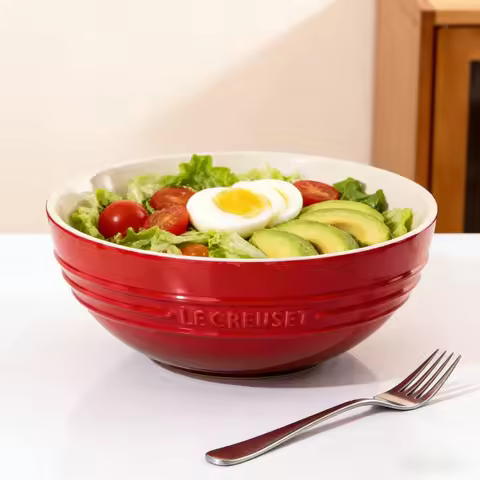 Colorful Gradient Ceramic Bowl, Large Capacity Noodle Bowl, Creuset Style Salad Bowl Soup Bowl