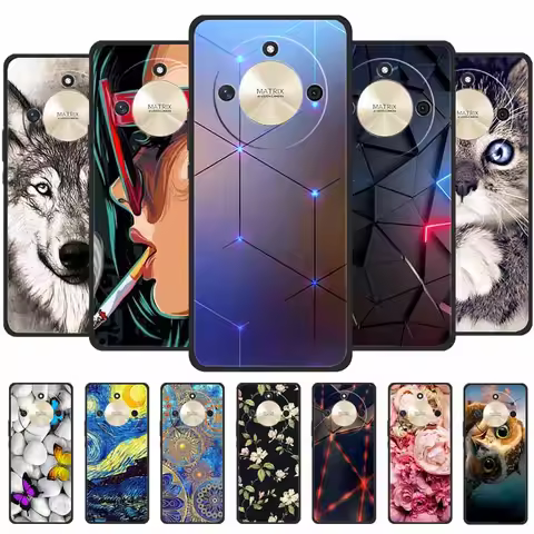 For Honor X9c Smart Case Animals Soft Silicone TPU Phone Cases Back Cover for Honor X9c Smart Protec