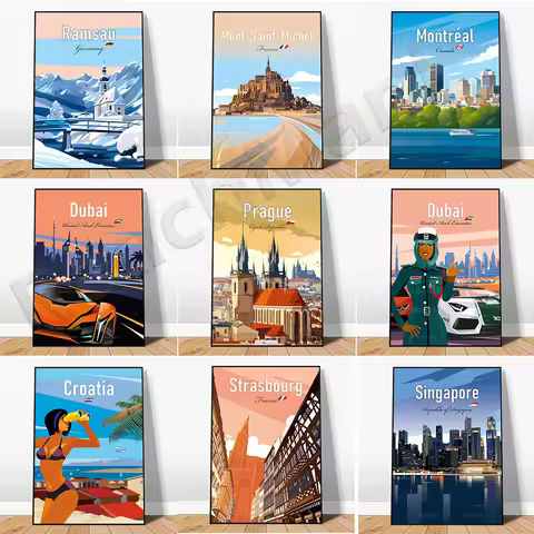 Dubai, London, France Mont Saint Michel, Prague, Singapore, Montreal, Croatia, Germany, Saint Tropez