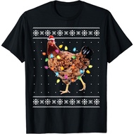 Funny Christmas Santa Chicken Xmas Ugly Sweater T-Shirt
