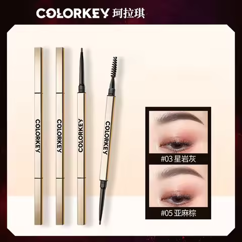 Colorkey Eyebrow Cosmetics Pencil Waterproof Double-headed Brows Liner Definition Natural Long Lasti