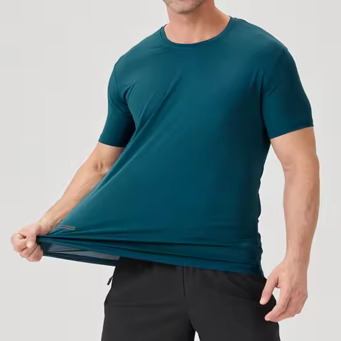 89% Nylon Quick Dry Sport T Shirt Men'S 2025 Short Sleeves Summer Casual OverSize 6XL 7XL 8XL Top Te