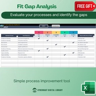 Excel Template - Fit Gap Analysis Template Excel (Free 12-in-1 Bundle Excel Course Books)