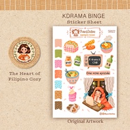 KDrama Binge Sticker Sheet, Journal Stickers, PaintDollies
