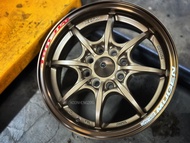 New Car Sport Rim MUGEN MF8 Wheels 14x5.5J 8x100/110 ET38 Satin Bronze - READY STOCK