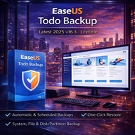 EaseUS Todo Backup v16.3 2025 Lifetime For Windows Backup Restore Disk Clone Software (64-Bit)
