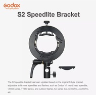 พร้อมส่ง GODOX S2 Bowens Mount แฟลช S-Type Bracket สำหรับ GODOX V1 V860II AD200 AD400PRO Snoot Softb