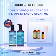 Pura D’or Scalp Therapy Shampoo + Conditioner Combo & Healing Argan Oil 473ml – Reduces Dandruff, Mo