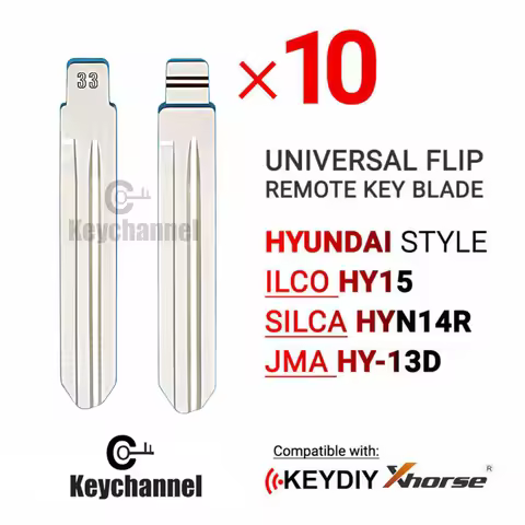 10PCS 33# KD Key Blank Flip Remote Key Blade Hyundai Type HY15 HYN14R HY-13D For KD VVDI Remote Key 