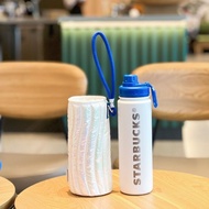 Starbucks Cup22Christmas New Blue and White Ski Goggles Stainless Steel Traveling Mug Portable Cup Cover Drinking Thermos Cup