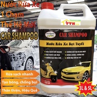 Rửa Xe Bọt Tuyết Chuyên Dụng CAR SHAMPOO 3L - 5L Cho Ô Tô Xe Máy - Rửa Xe 1 Chạm One Touch Clean Côn