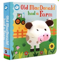 English Picture Book Old Macdonald had a Farm Parent-child Interactive Cardboard Book Small Palm Book Finger Puppet Baby Toy Book