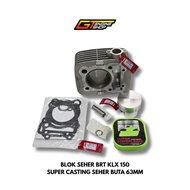 BRT CYLINDER BLOCK + PISTON 63 MM BLIND KLX 150 kawasaki KLX BLOCK SEHER BORING 63MM KLX SUPER CASTI