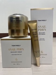 TONYMOLY 蝸牛PDRN水光煥活修復面霜 配 微電流美容儀Snail PDRN Recovery Cream