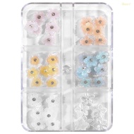 Baacr 1Box 3D Flower Nails Charm Nails Art Manicure  Accessories Nails Art Decorations for Nails Ent