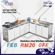 Stainless Steel Kitchen Storage Cabinet Sets Home Assembled Gas Stove Almari dapur Kichen Sink Kabin