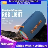 Orashare BS08 Plus Bluetooth Speaker 20W/40W Deep B Outdoor Portable Speaker with RGB Light IPX5 Wat