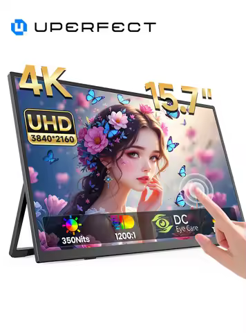 UPERFECT 4K Touchscreen Portable Monitor 15.7' UHD 100% SRGB Laptop Monitor 10-Point Touch Ultra-Sli