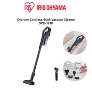 IRIS Ohyama SCD-181P Cyclone Cordless Stick Vacuum Cleaner, Handy Lightweight, Self-Propelled Power Head, Black