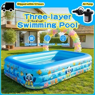 nflatable Swimming Pool Kids Swimming Pool Baby Swimming Pool Air Pump Family Size Swimming pool