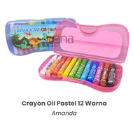 AMANDA Crayons Oil Pastel Crayons in 12 Colors Oil Pastel Set