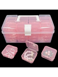 32格透明塑料收納盒,具有大容量,便攜和多功能性,適用於文具,服裝和配件