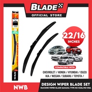 NWB Design Wiper Blade Set Banana Type NU-022L 22   And NU-016L 16  Set of 2pcs Car Wiper For Chevro