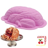 GIOVANNI Brain Silicone Mold, Human Brain Shape Body Parts Human Brain Cake Mould, Fondant Mold Scar