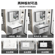 Q-8# Alumimum Bathroom Mirror Cabinet Bathroom Table Wash Basin Set Integrated Ceramic Toilet Washbasin Cabinet Combinat