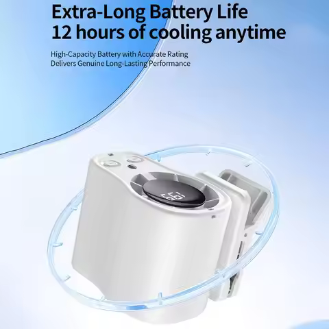 Semiconductor Cooling Car Fan Usb Rechargeable Clip On Portable Desk Fans With Led Display 360 Rotat