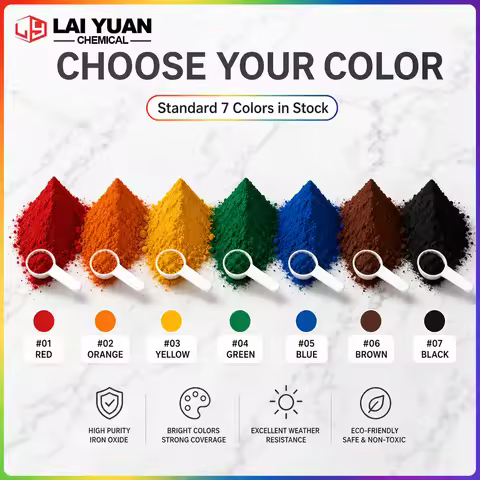 500g Iron Oxide Pigment Powder Multiple Vibrant Colors for Concrete Cement Floor Tile Pavement DIY P