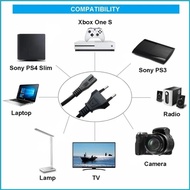 Utake IEC C7 Power Cable 2Pin EU to C7 Extension Cord for Speaker LCD TV Monitors