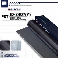 152CM STICKER FANCHI ID-8407 Y LIQUID METAL GUNSMOKE GREY PET 152CM PER METER
