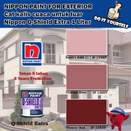 Nippon Paint Q-Shield Extra Exterior Collection 1 Liter Sarahs Sash 1348P / Vintage Rose 1350T / Pio