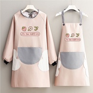 apron for woman apron apron kitchen Long Sleeve Apron Waterproof Household Kitchen Waterproof Oilpro