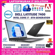 [HIGH SPEC] DELL LATITUDE 7400  ULTRABOOK / INTEL CORE I7 8TH GEN / 14" INCH FHD [16GB RAM 512GB SSD]WINDOW 11 PRO