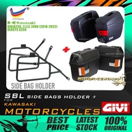 SET KOMBO KOTAK/BOX GIVI E22N,E23N SIDE CASES + SBL SIDEBAGS HOLDER FOR KAWASAKI VERSYS X250, NINJA2