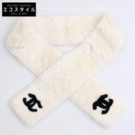 香奈兒 Orylag 兔毛 Coco 標誌圍巾 - 二手