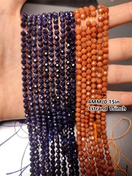 黃金砂岩/藍色砂岩切面圓形散珠夾線，用於手鍊項鍊DIY珠寶製作