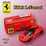 Model Kereta Mini Ferrari Bburago 1/64, Skala BB13 LeFarrari F40 F50 488 GTB 458 Mainan Replika Seni