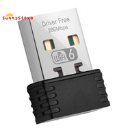 Wireless WiFi 6 Adapter AX286 802.11Ax Free Driver USB Network Card for Win7/10/11 Computer Mini WiF