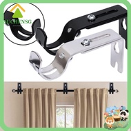 SUCHENSG 1pc Curtain Rod Brackets, Metal Adjustable Curtain Rod Holder, Fashion Hanger for 1 Inch Rod Hardware Home Window Curtain Rod Support for Wall