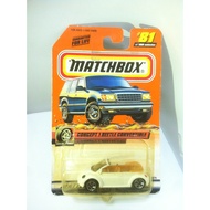 Matchbox. 2000 Worldwide Wheels - 81. Concept 1 Volkswagen VW Beetle Convertible. Split5Spoke No Mat