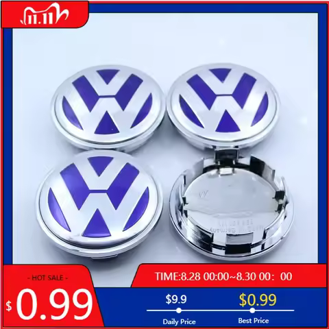 Hub Caps 4pcs/set 65mm Car Wheel Center Cap Hub Covers Badge 3D Sticker For Volkswagen Polo Golf-4 5