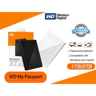 Western Digital My Passport 1TB / 2TBSlim Portable External Hard Disk USB 3.2 With WD Backup Softwar