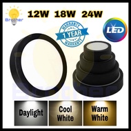 12W/18W/24W LED Surface Downlight Celling Light Black Frame 7inch/9Inch/12Inch Round