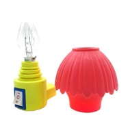 The night light uses E12 incandescent cana bulbs to easily change the bulbs