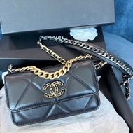 Chanel✨23B黑金19bag woc鏈條包